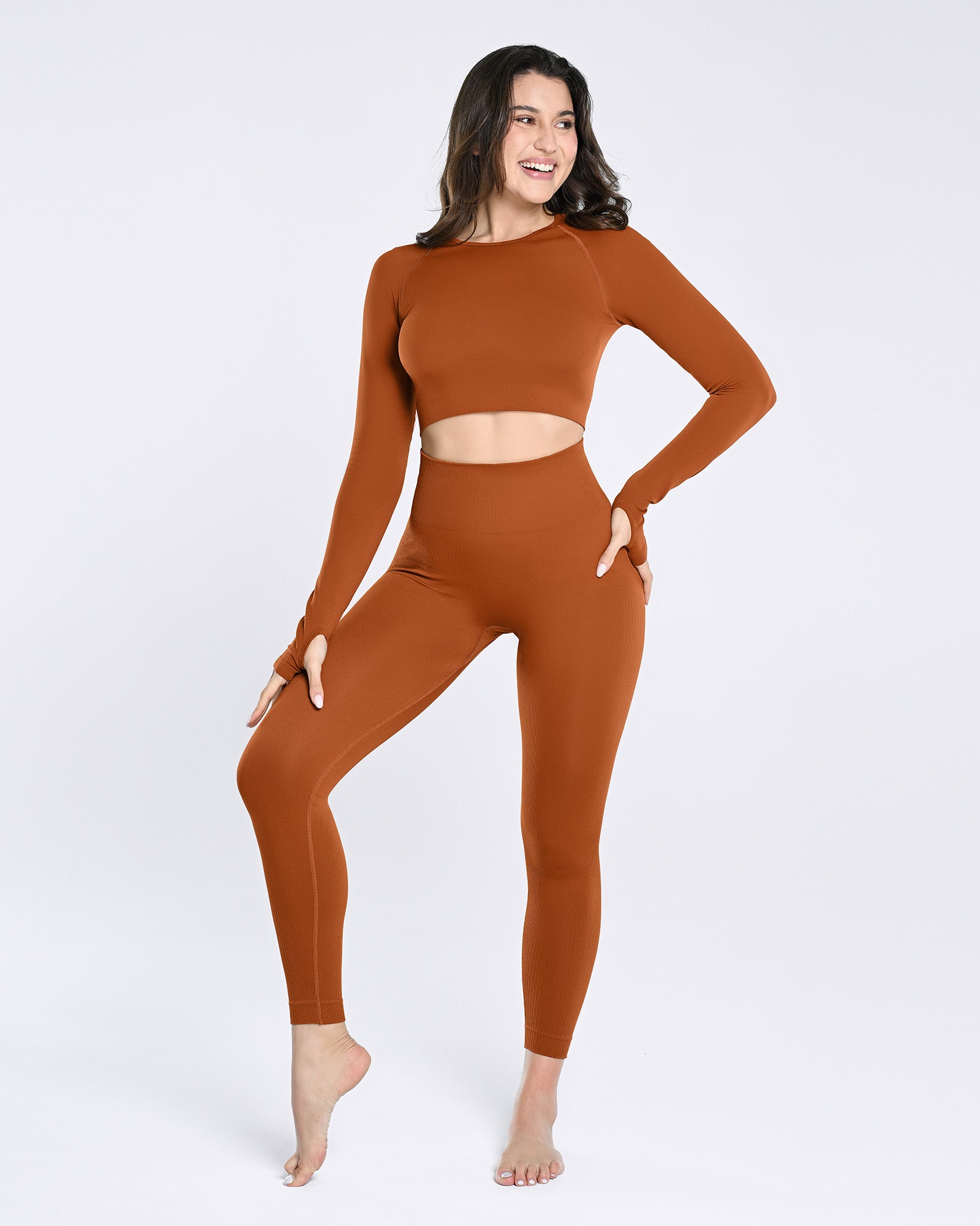 AirWear Long Sleeve & High-Waist Legging Set - Cosmolle