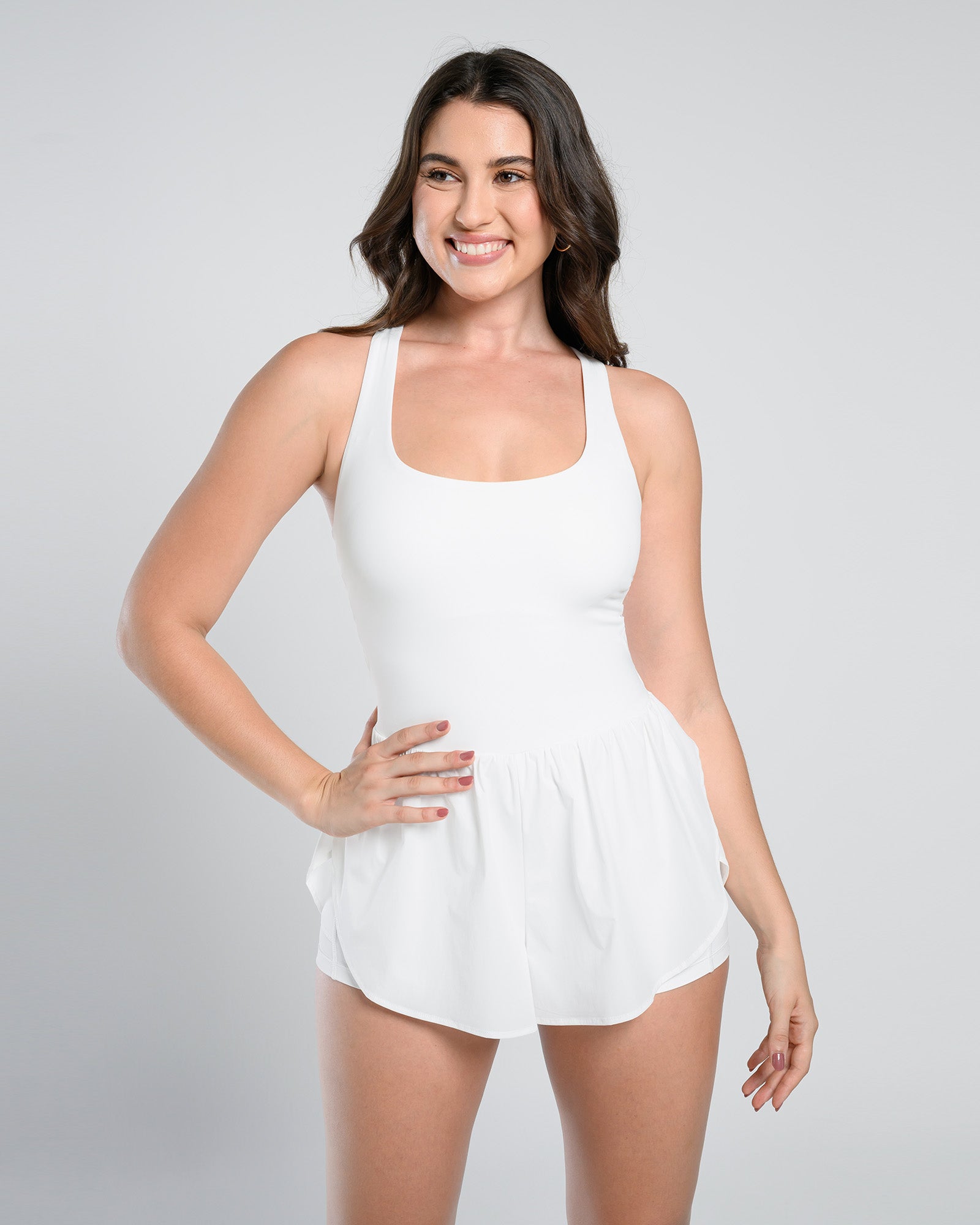  BlissMotionAiryBackless2-in-1AthleisureRomper