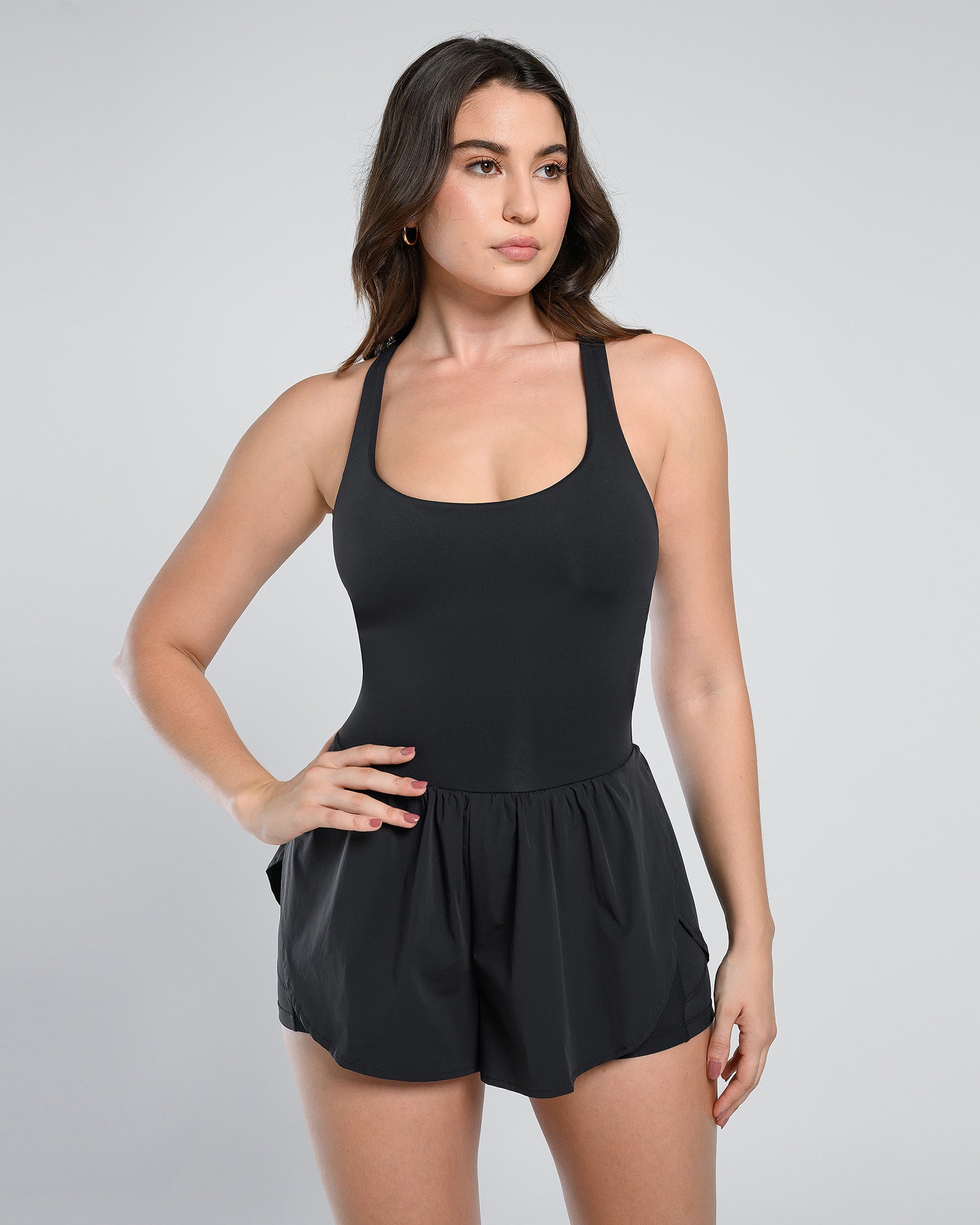 BlissMotion Airy Backless 2-in-1 Athleisure Romper - Cosmolle