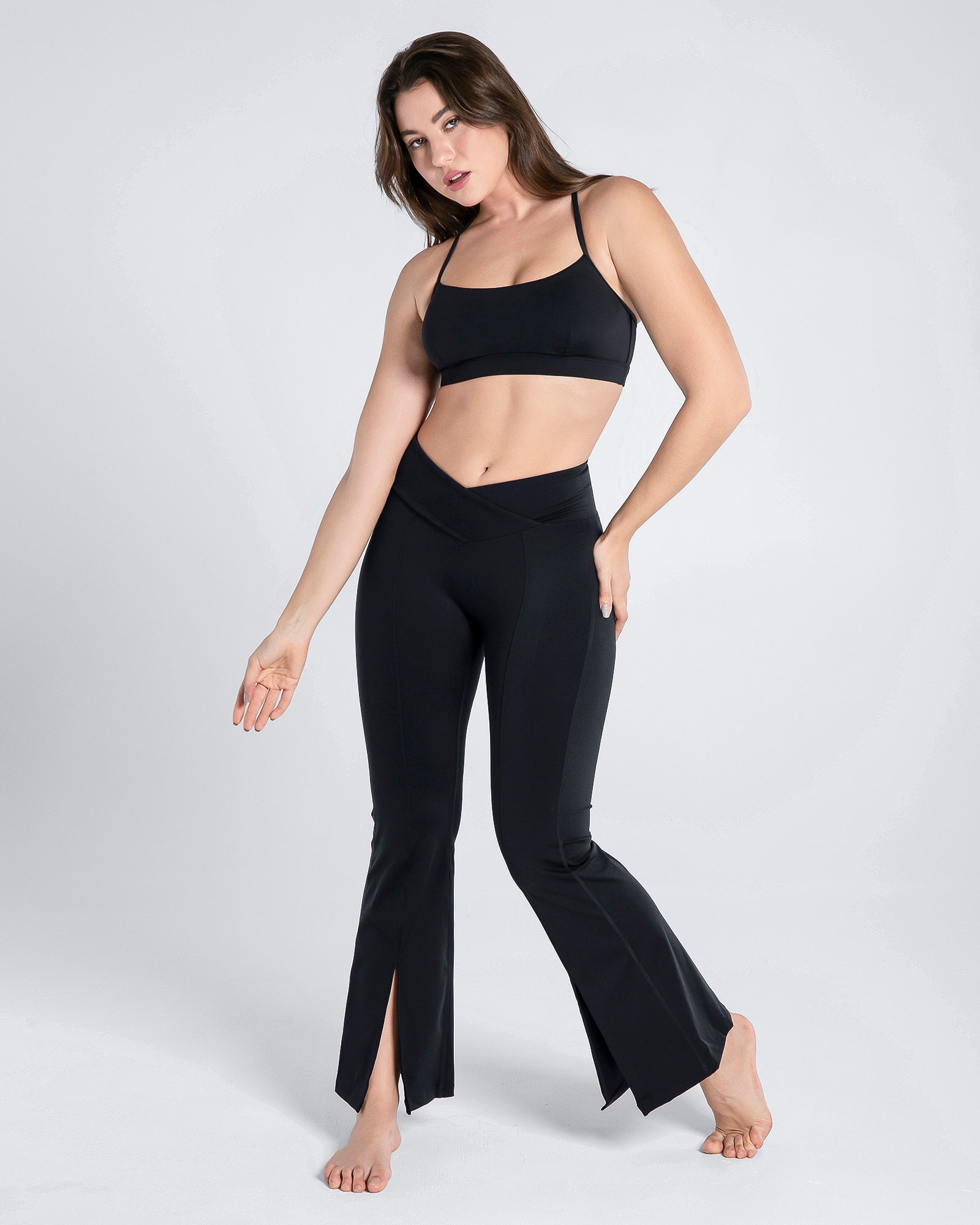 Move Free High Waisted Flare Legging/Jet Black