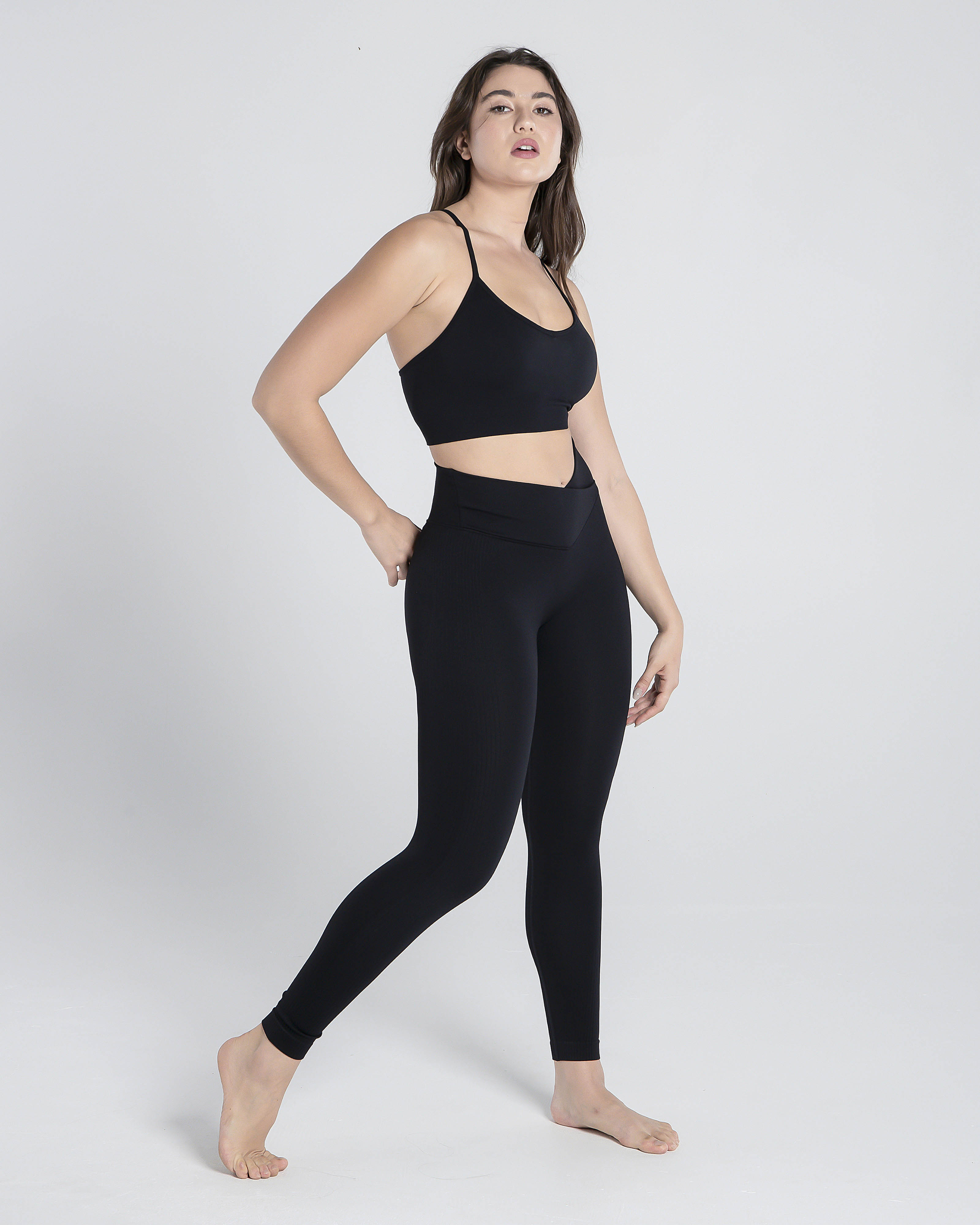 Premium Seamless Crossover Leggings - Cosmolle