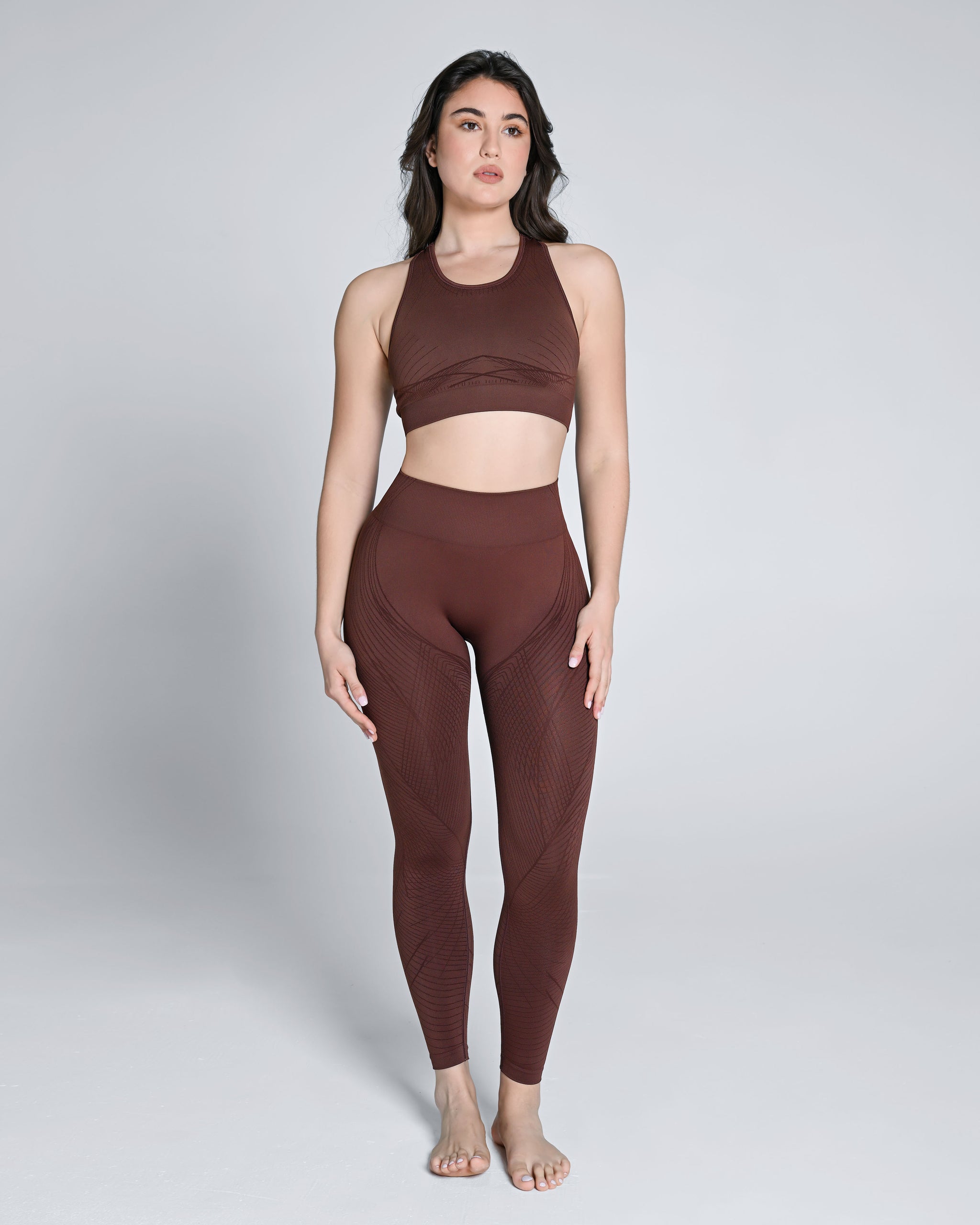 LIMITED COLLECTION Plus Size Camel Brown Ribbed Leggings