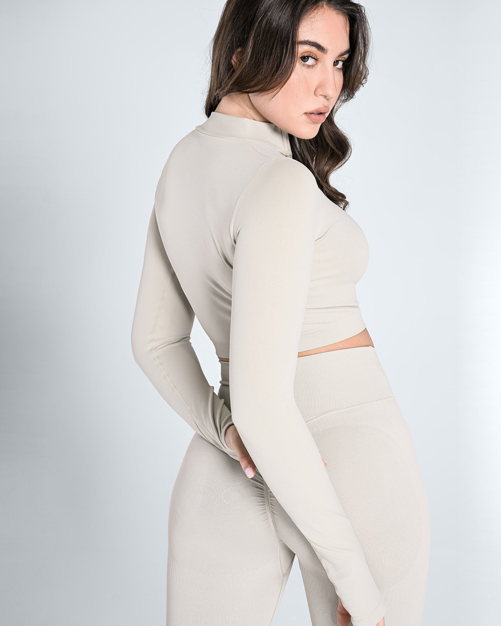 Seamless Half Zip Long Sleeve Top - Cosmolle