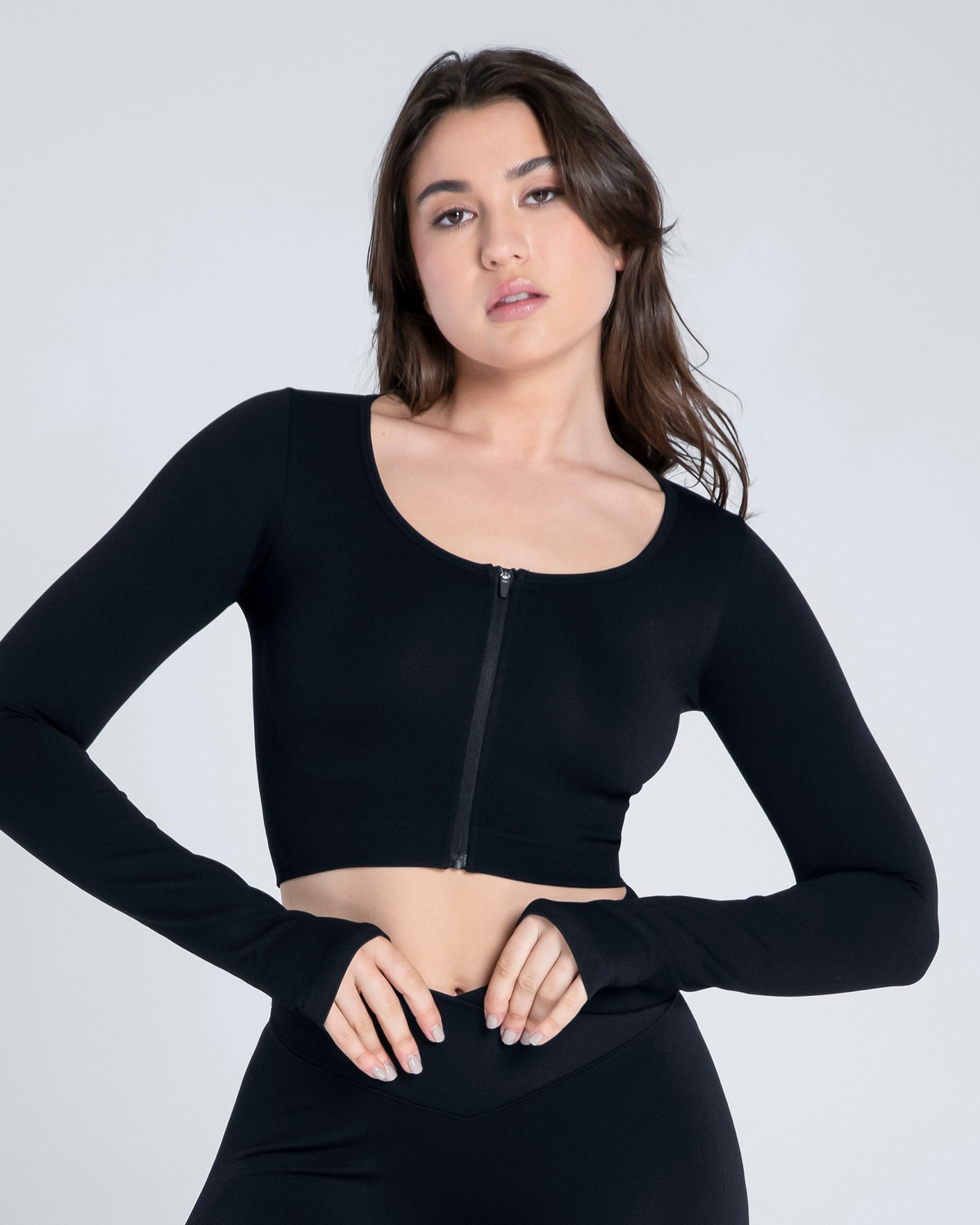 Seamless Zip-Up Sports Top - Cosmolle